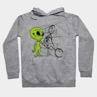 Alien Graffiti Artist Street Art Hoodie